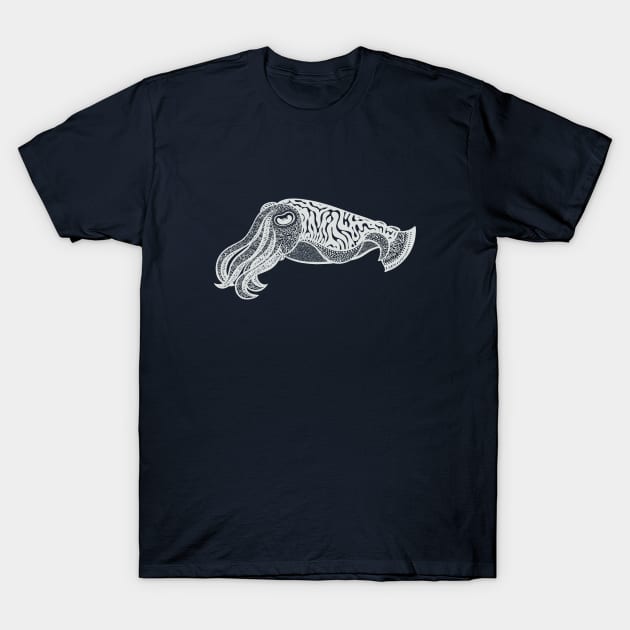 Cuttlefish Ink Art - dark colors T-Shirt by Green Paladin